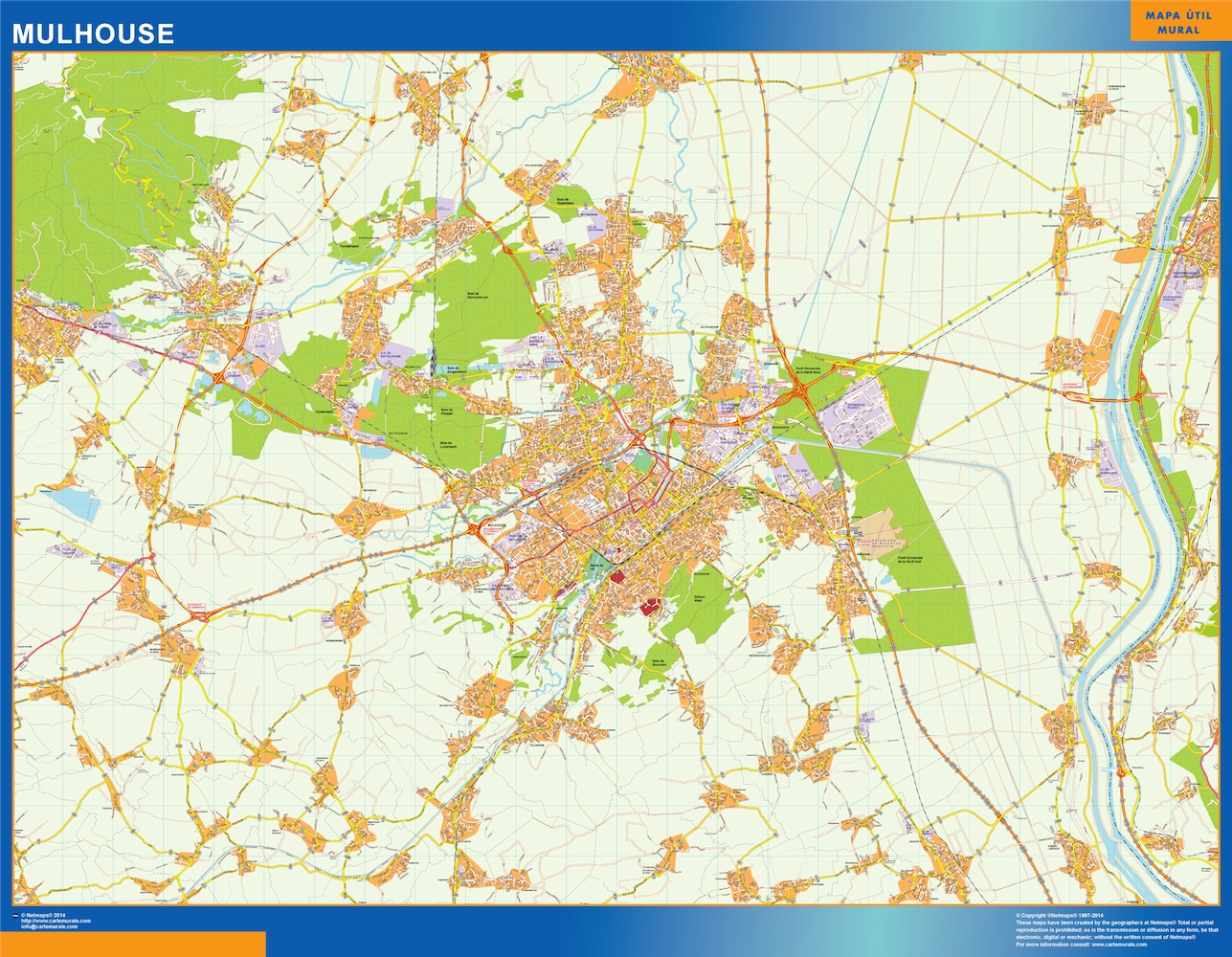 Mulhouse carte illustrator eps
