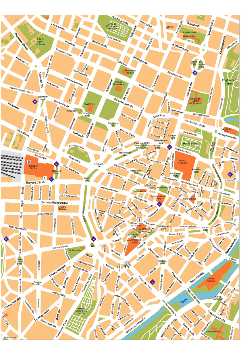 Munchen Illustrator eps map vector