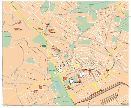 Nairobi eps illustrator vector map