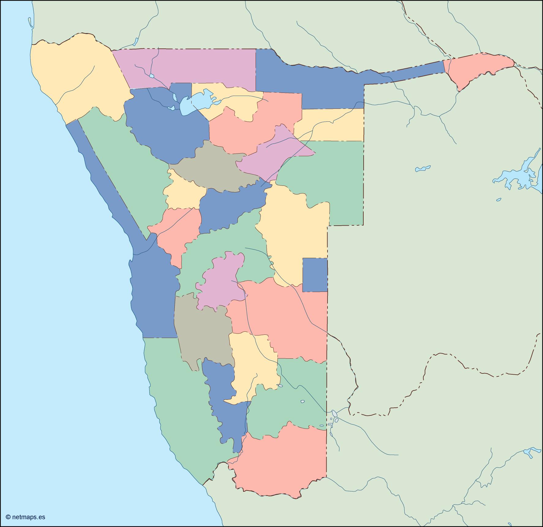 Namibia blind eps map vector