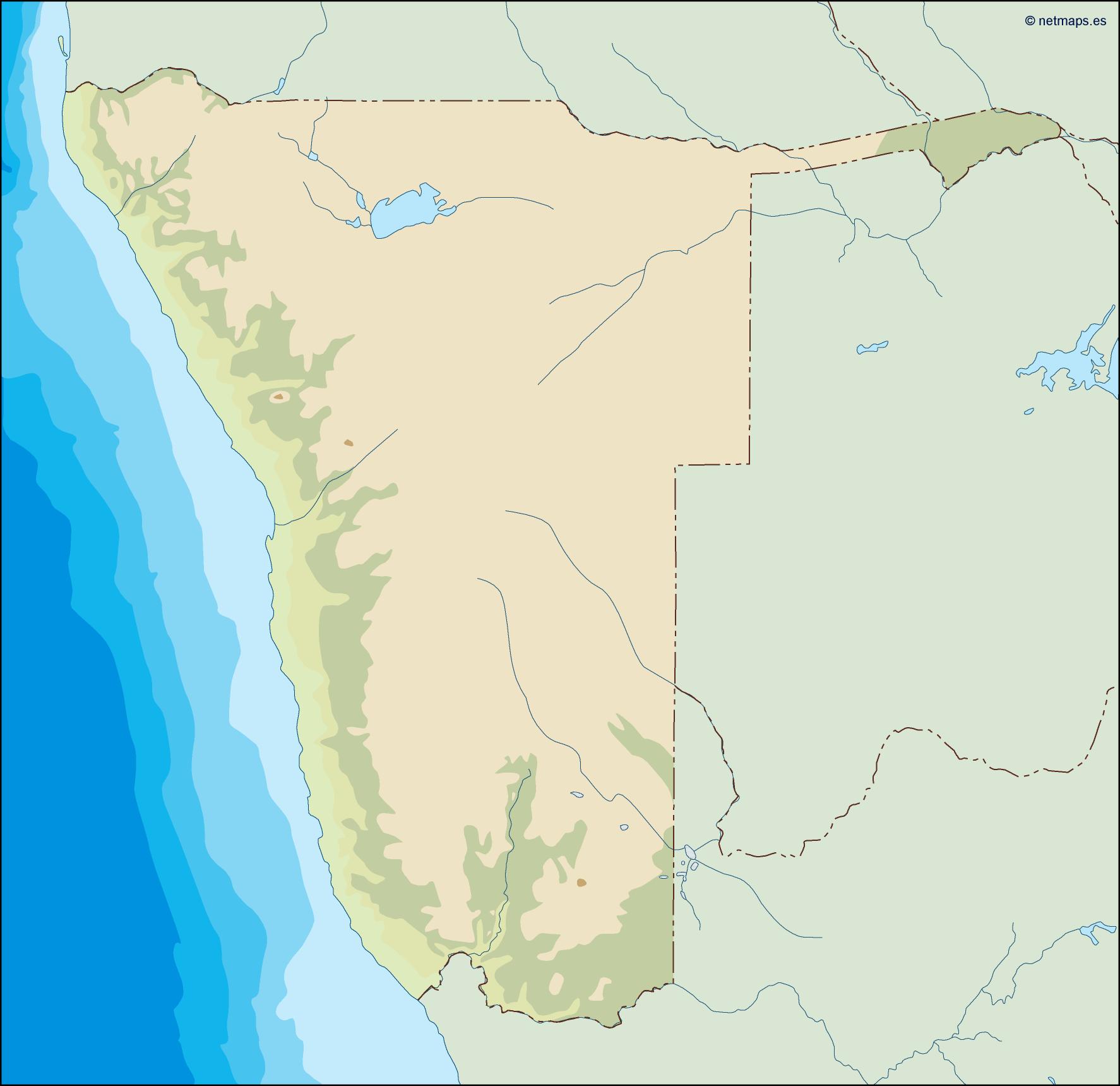 Namibia illustrator eps map vector