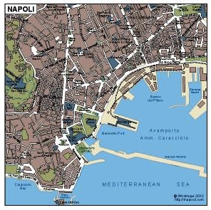 Napoli EPS map vector