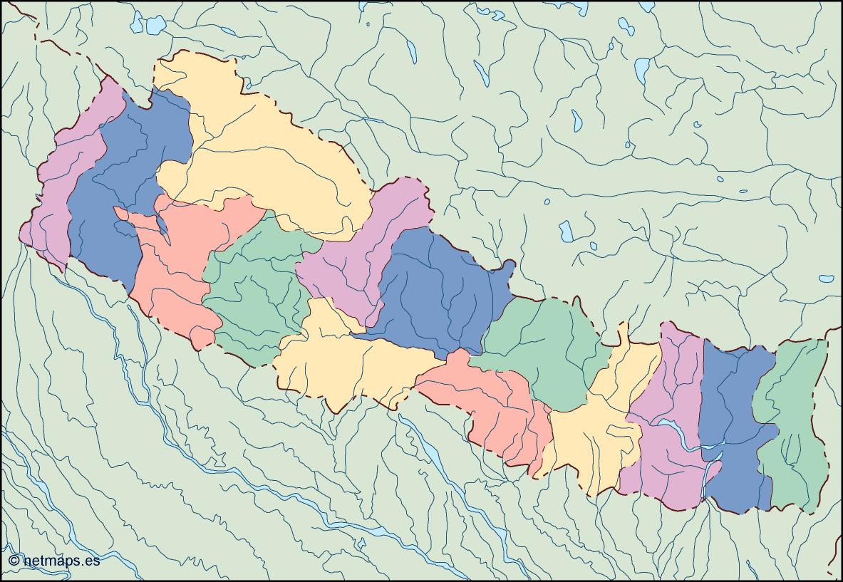 Nepal blind eps map vector