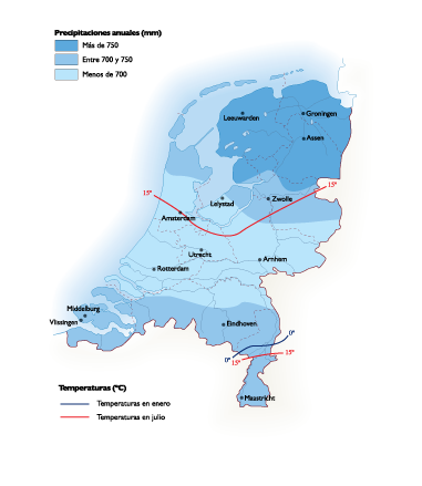 Netherlands Climate eps map vector