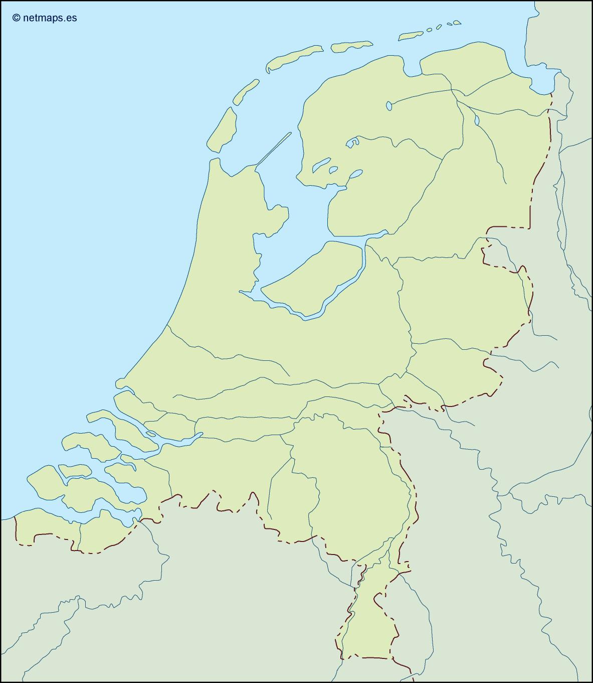 Netherlands illustrator eps map vector