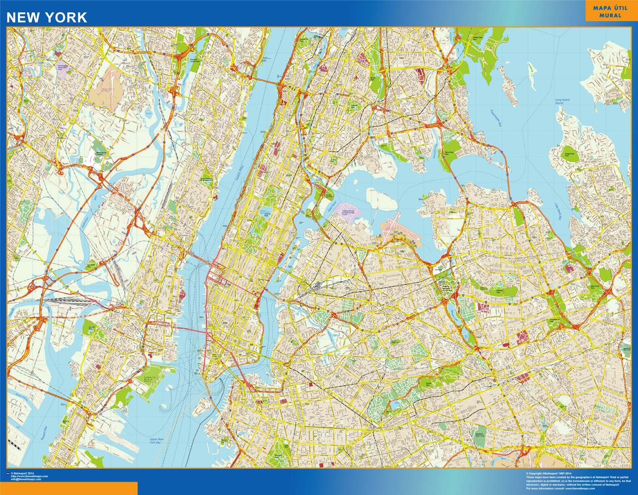 New york eps map vector