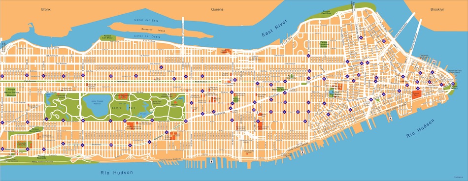 New York eps illustrator vector map