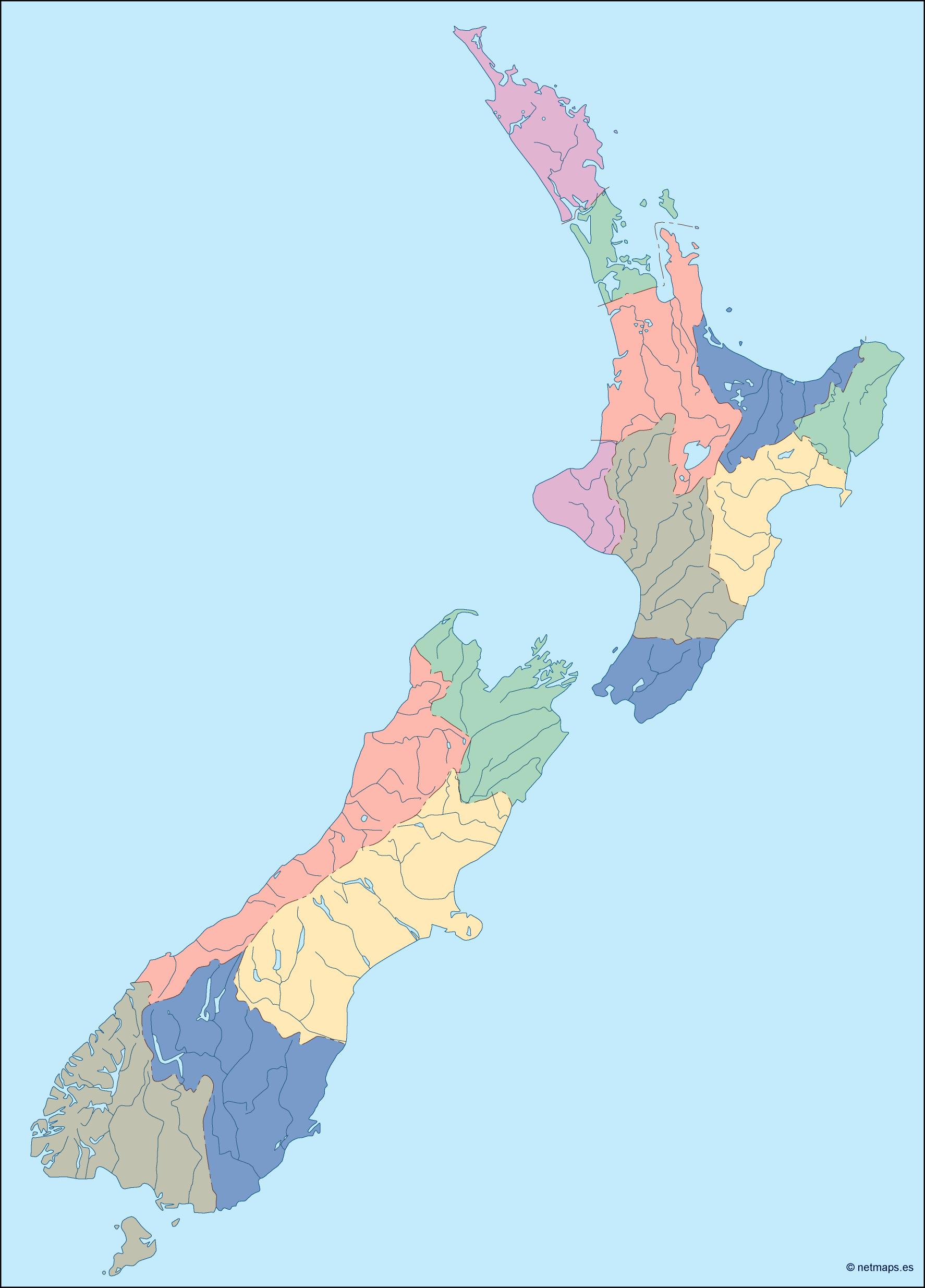 New zealand blind eps map vector