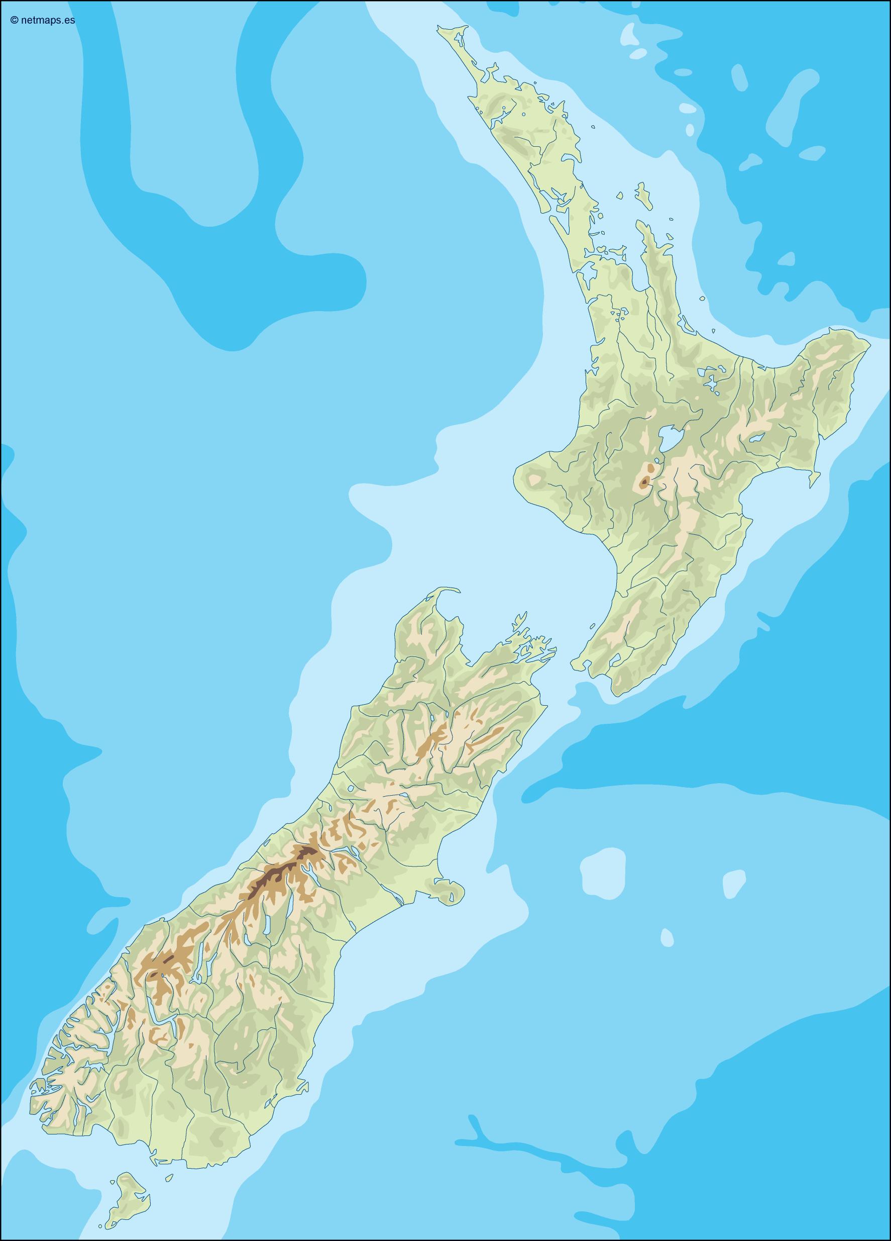 New zealand illustrator eps map vector