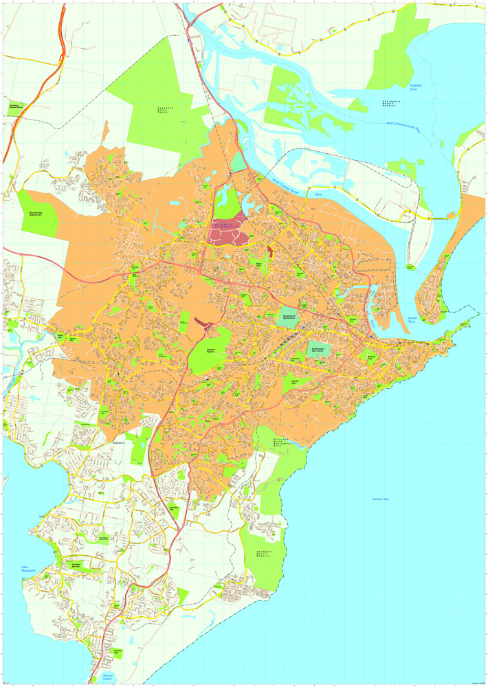 Newcastle eps map vectors