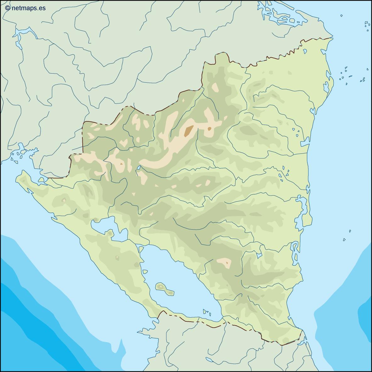 Nicaragua illustrator eps map vector