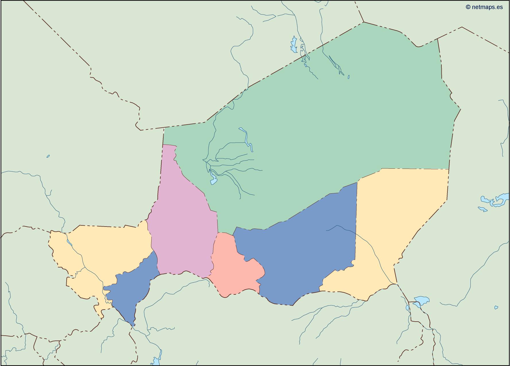 Niger blind eps map vector