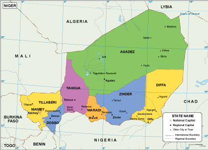 Niger EPS map vector