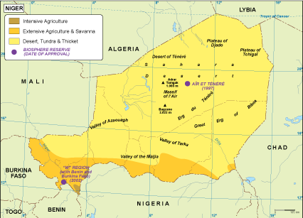 Niger vegetation eps map vector