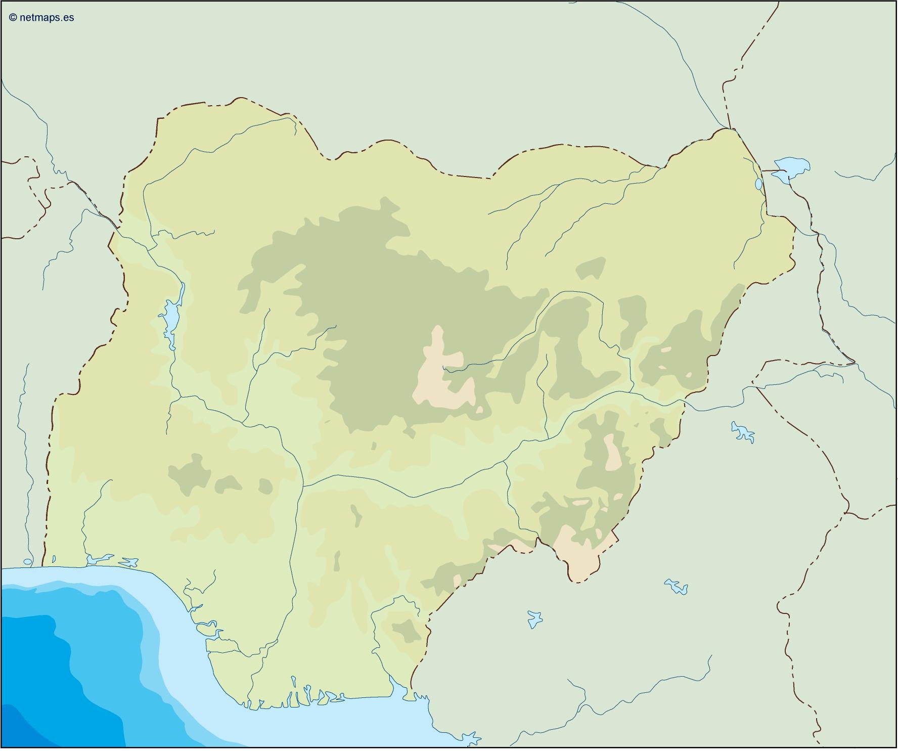 Nigeria illustrator eps map vector