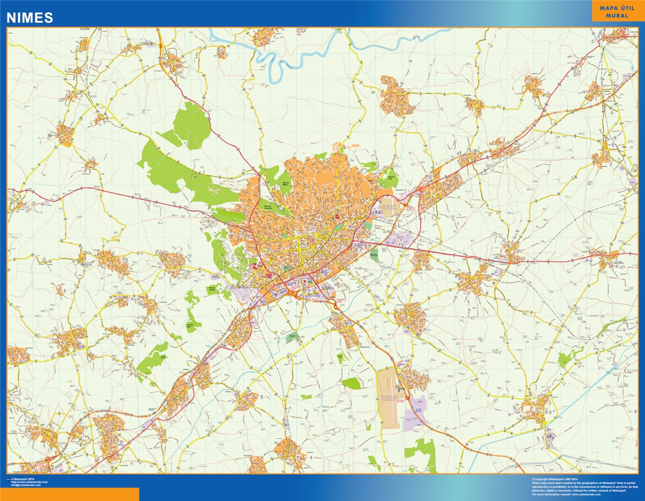 Nimes carte illustrator eps
