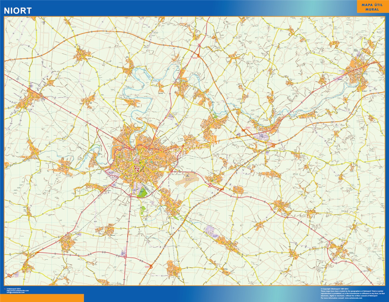 Niort carte illustrator eps