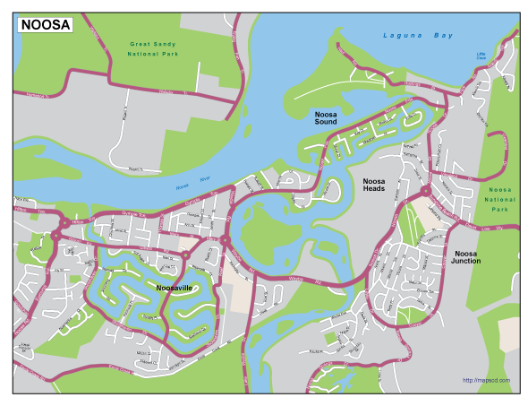 Noosa EPS map vector