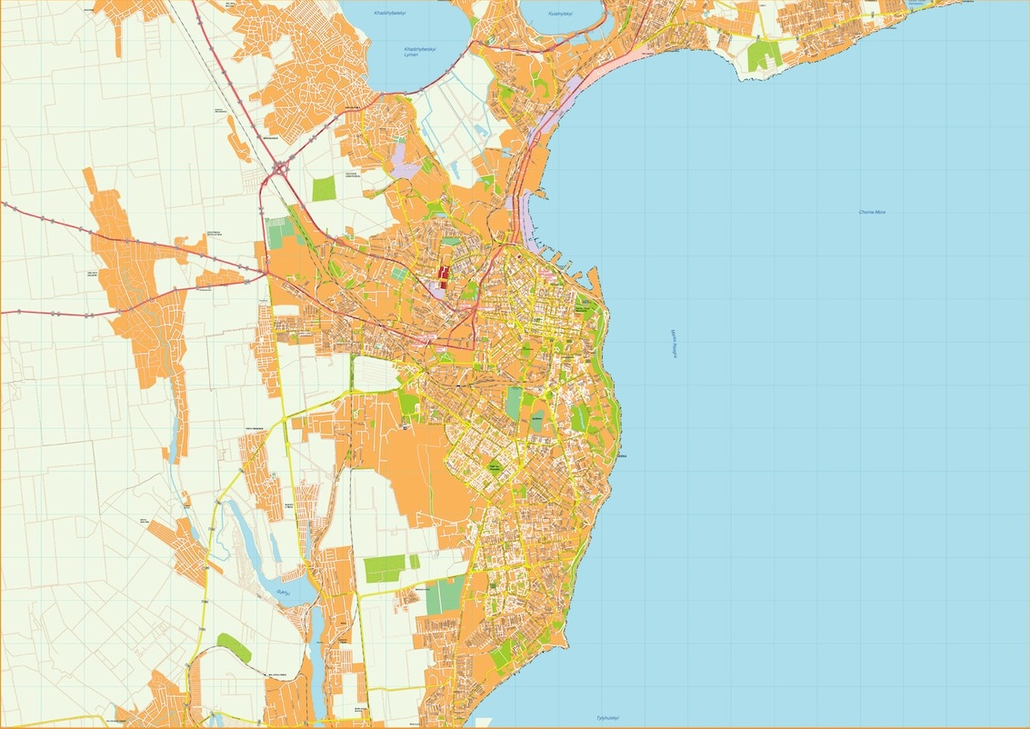 Odesa Illustrator eps map vector