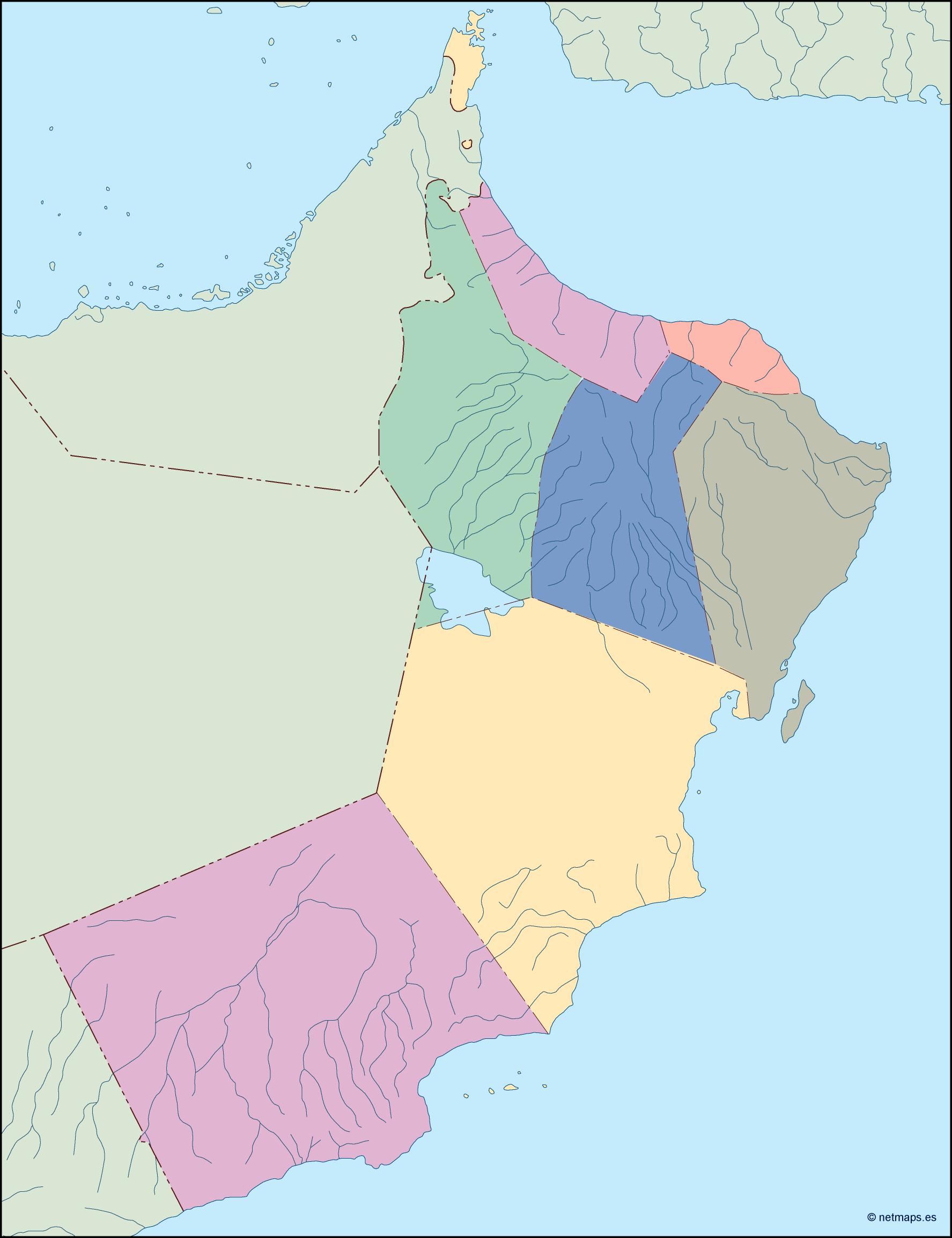 Oman blind eps map vector
