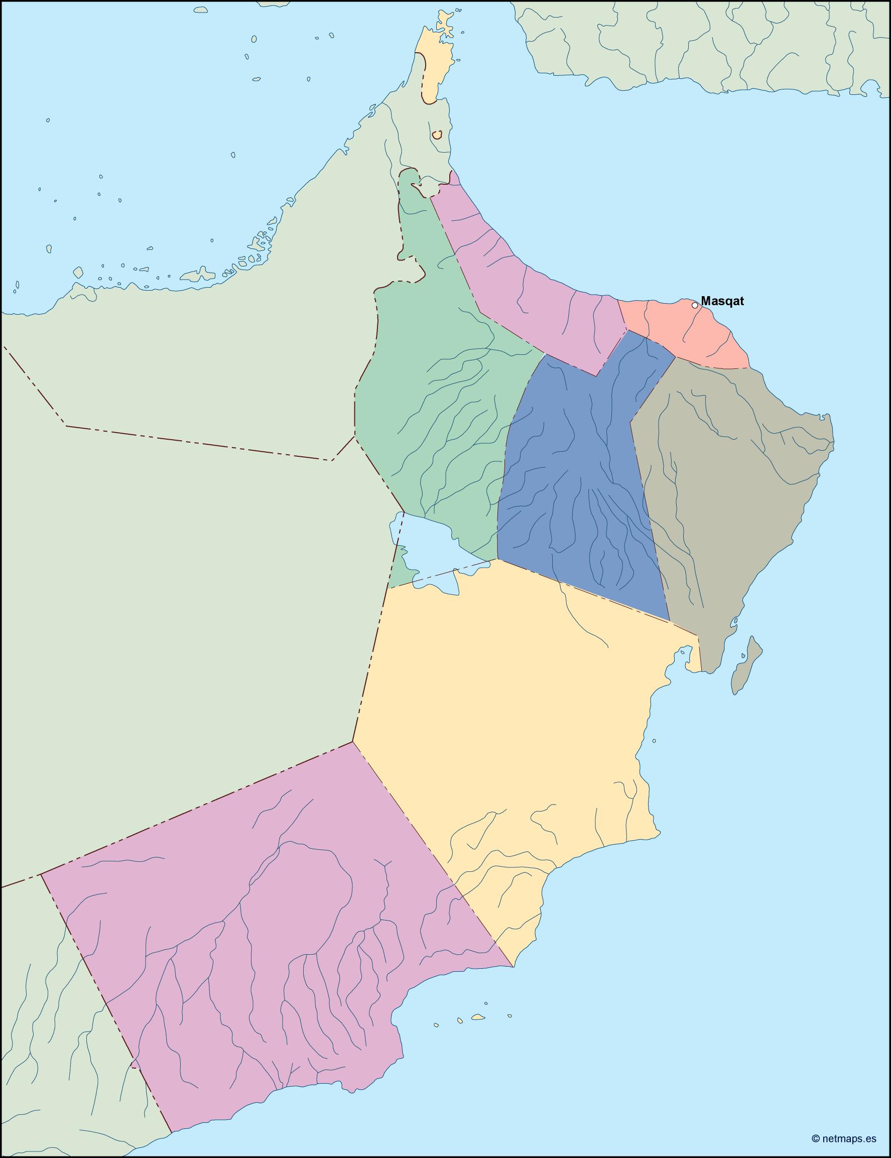 Oman eps map vector