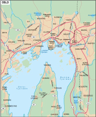 Oslo city eps map vector