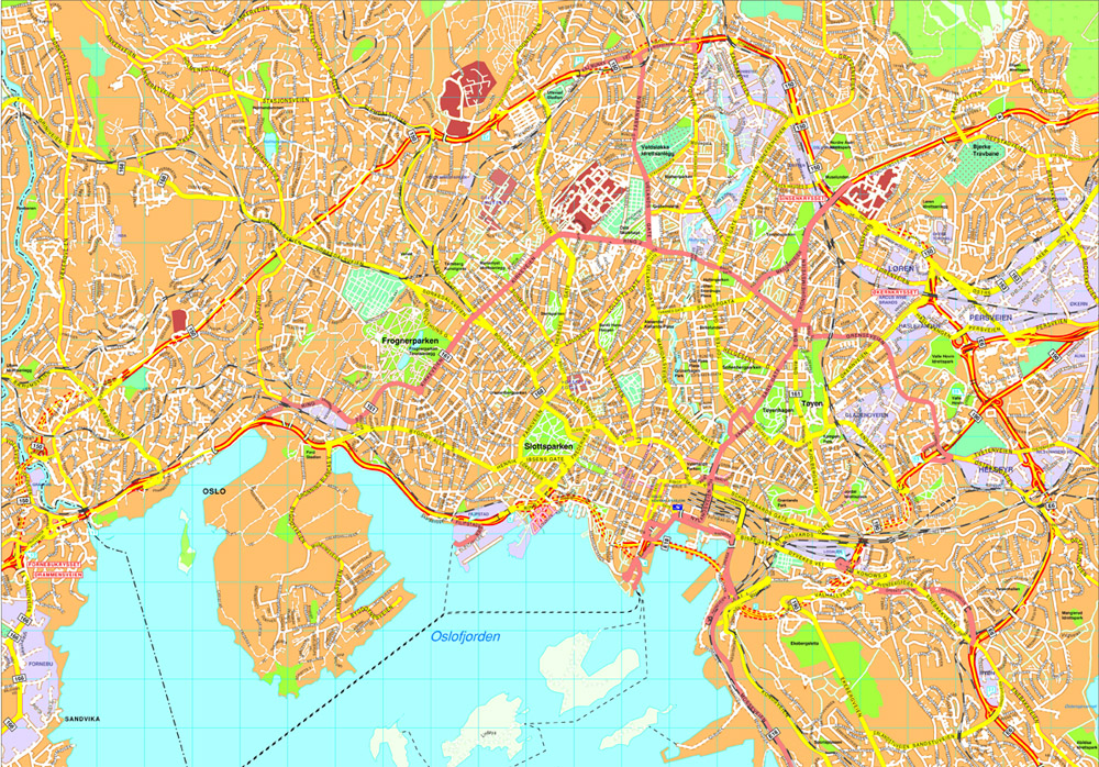 Oslo eps map vector