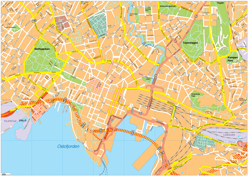 Oslo Vector EPS map vector
