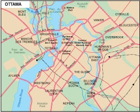 Ottawa city eps map vector