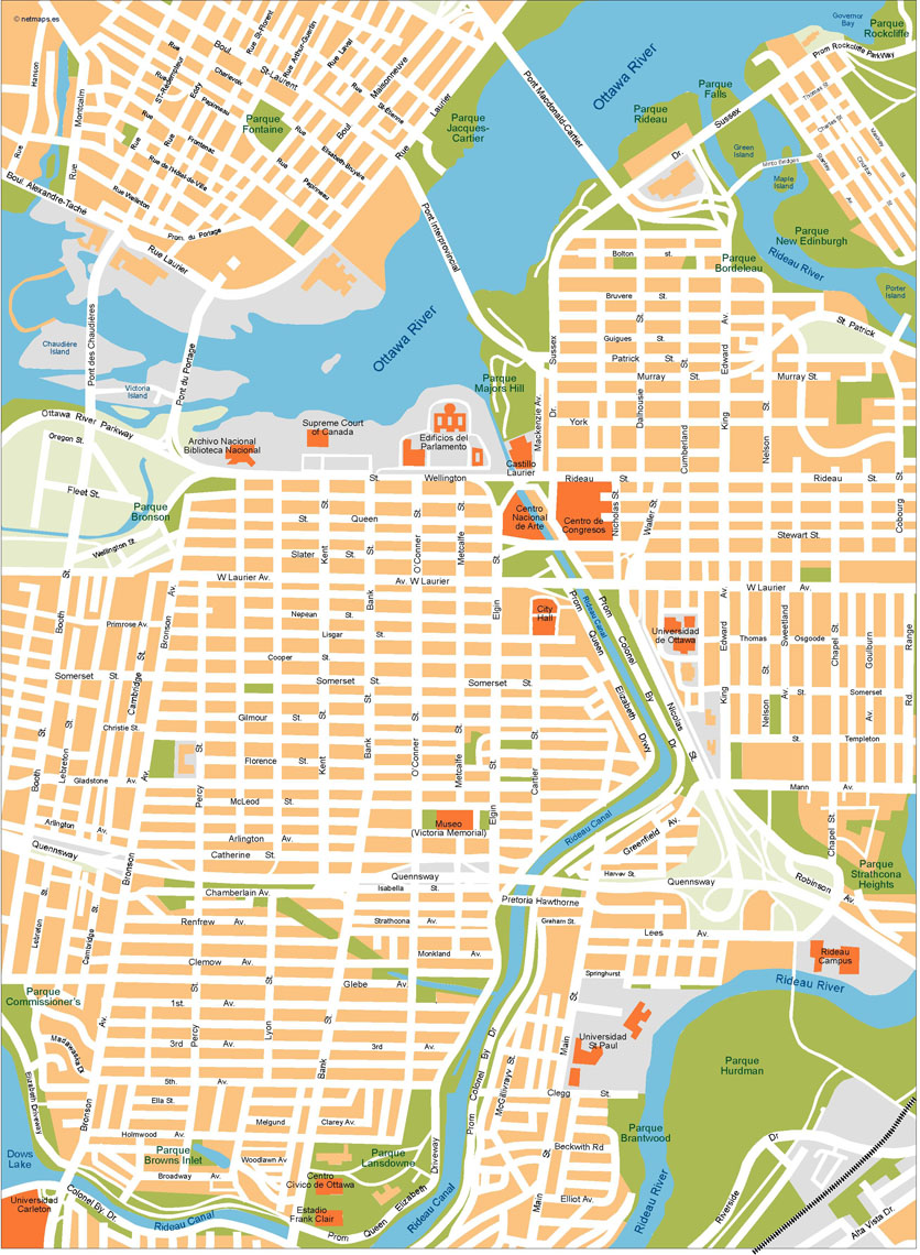 Ottawa Illustrator eps map vector