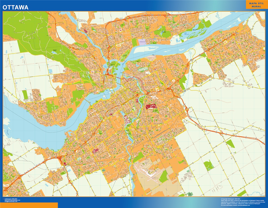 Ottawa eps map vector