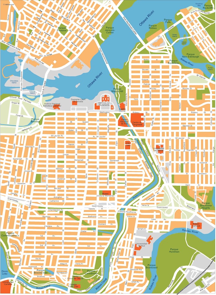 Ottawa eps illustrator vector map