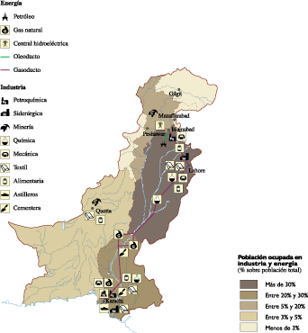 Pakistan Economic eps map vector