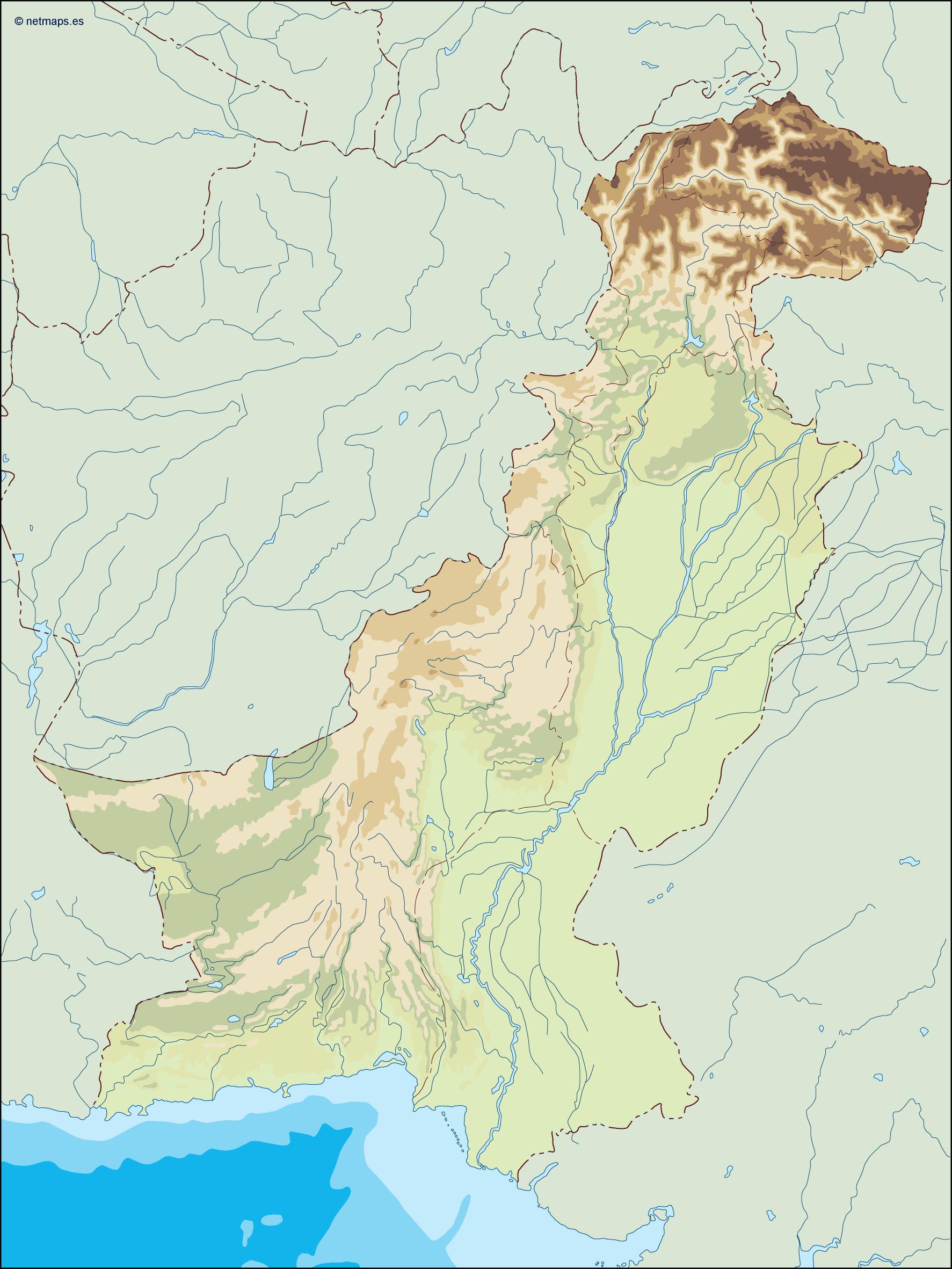 Pakistan illustrator eps map vector