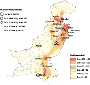 Pakistan Population eps map vector