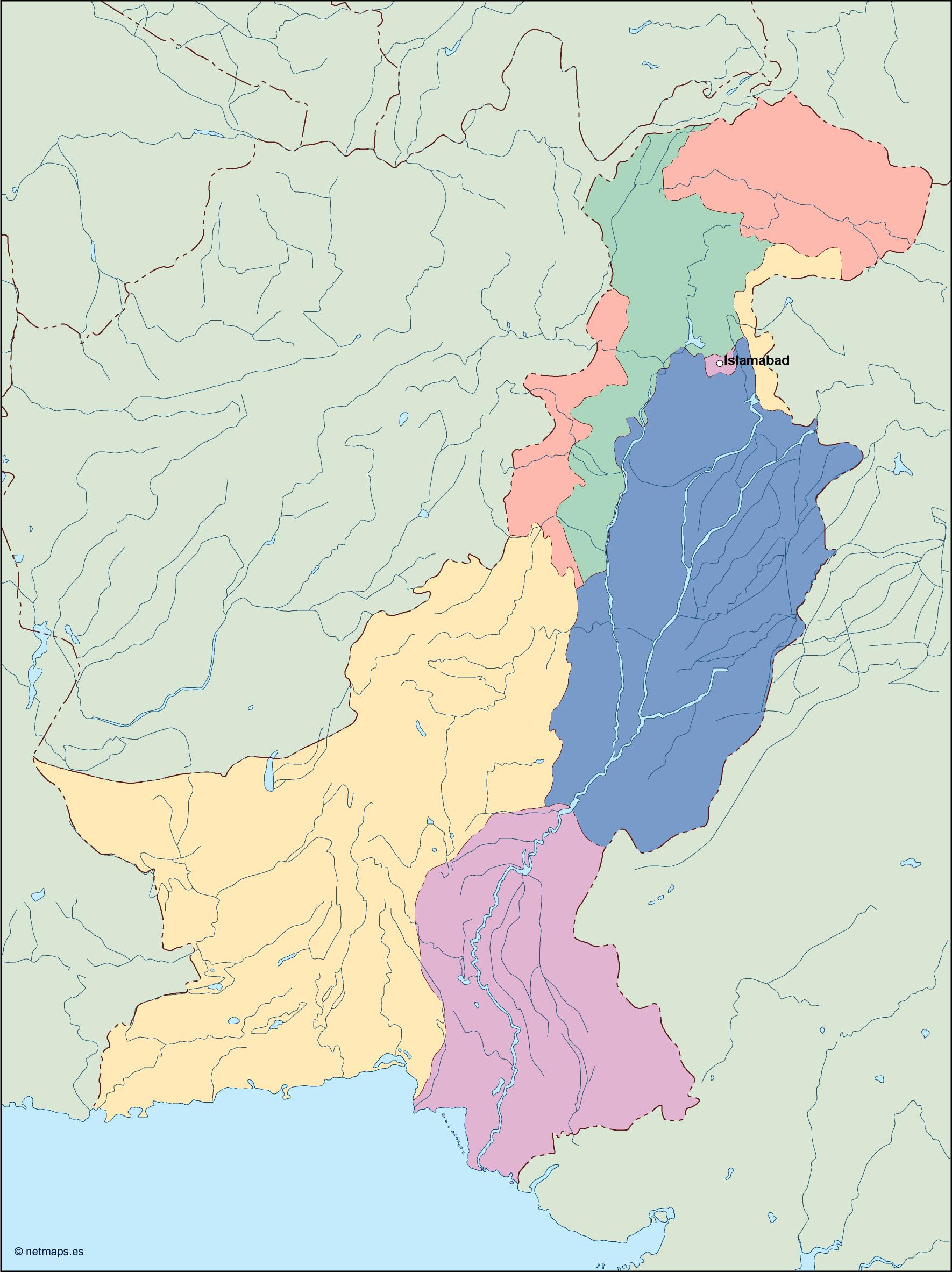Pakistan eps map vector