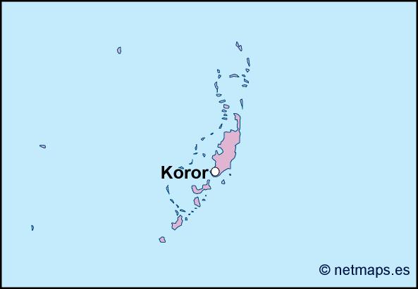 Palau eps map vector