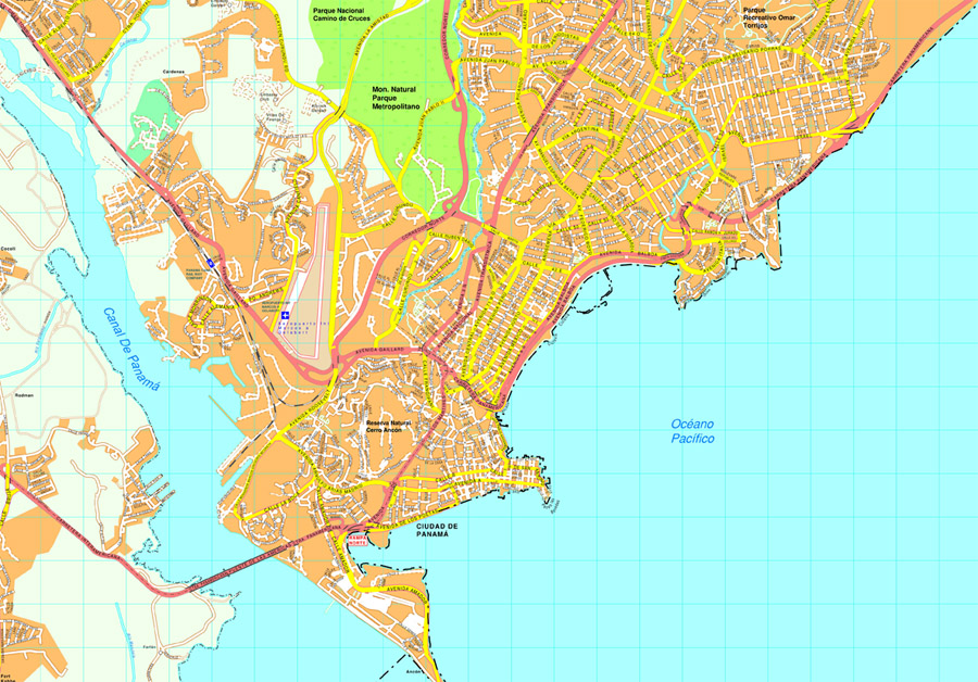 Panama eps map vector
