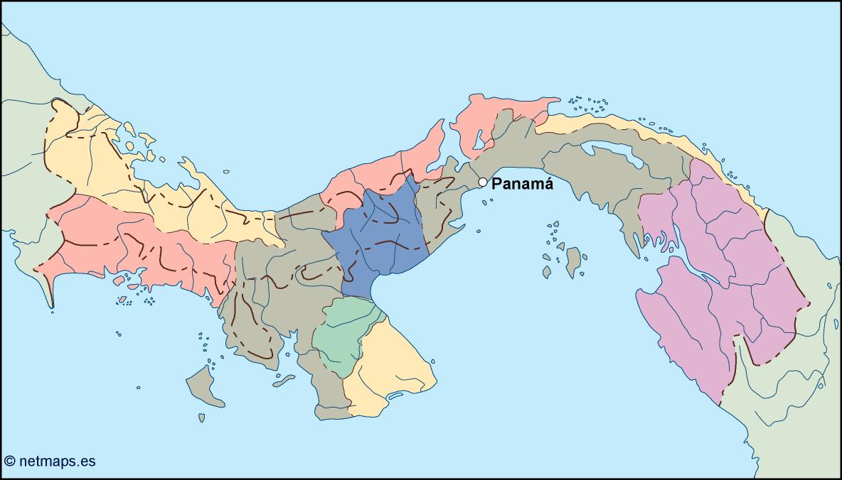 Panama eps map vector