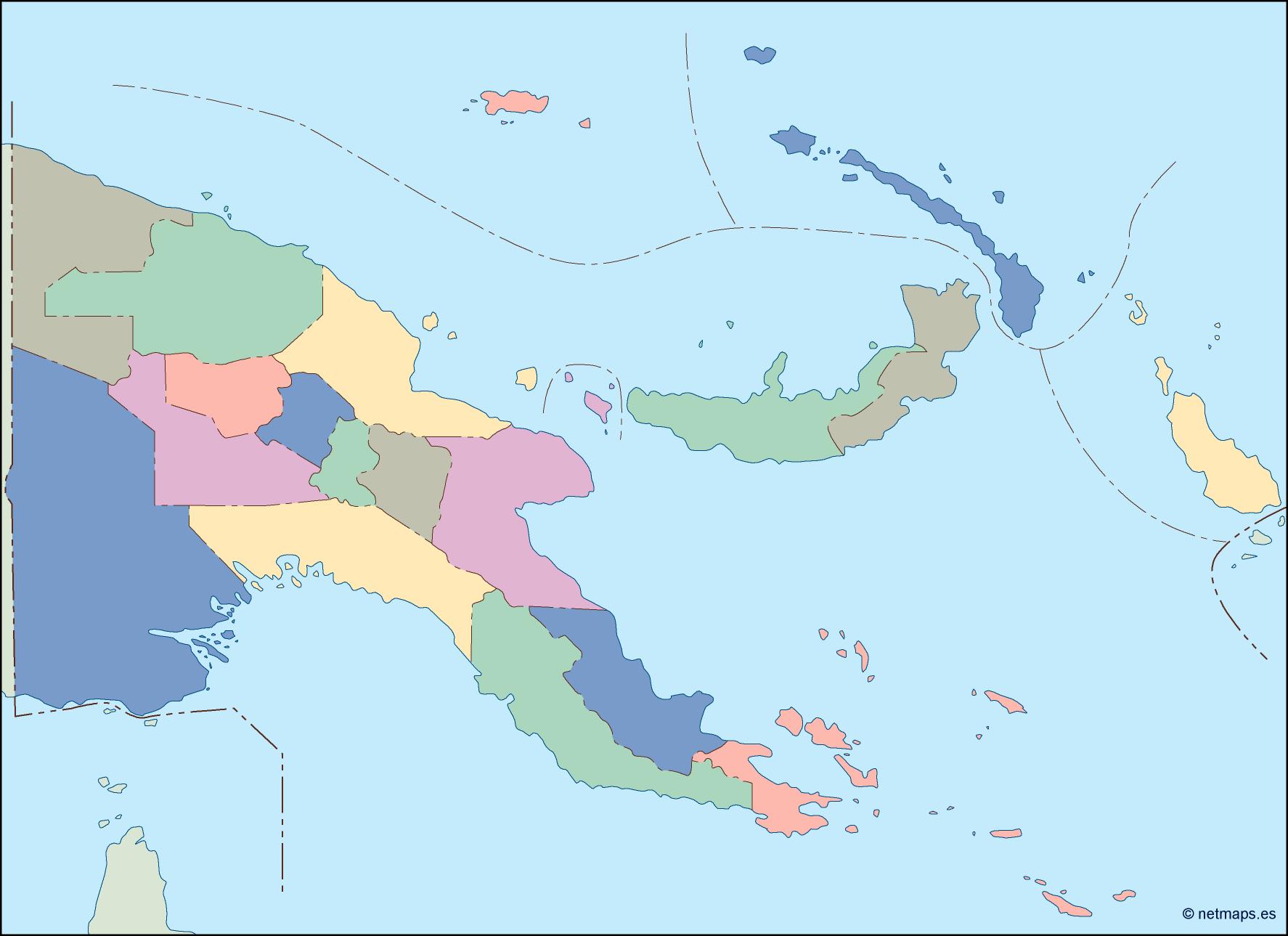 Papua new guinea blind eps map vector
