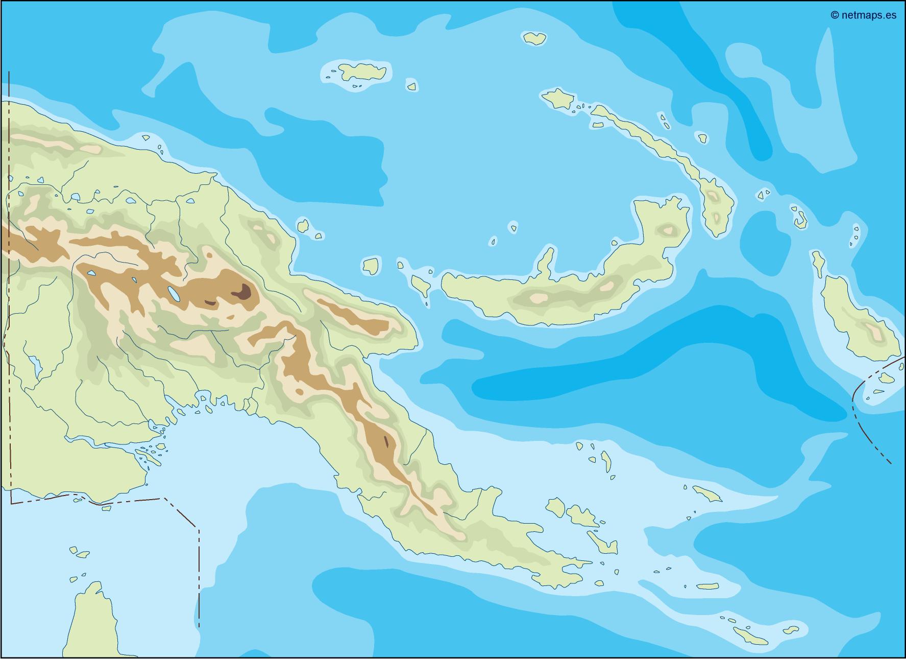 Papua new guinea illustrator eps map vector