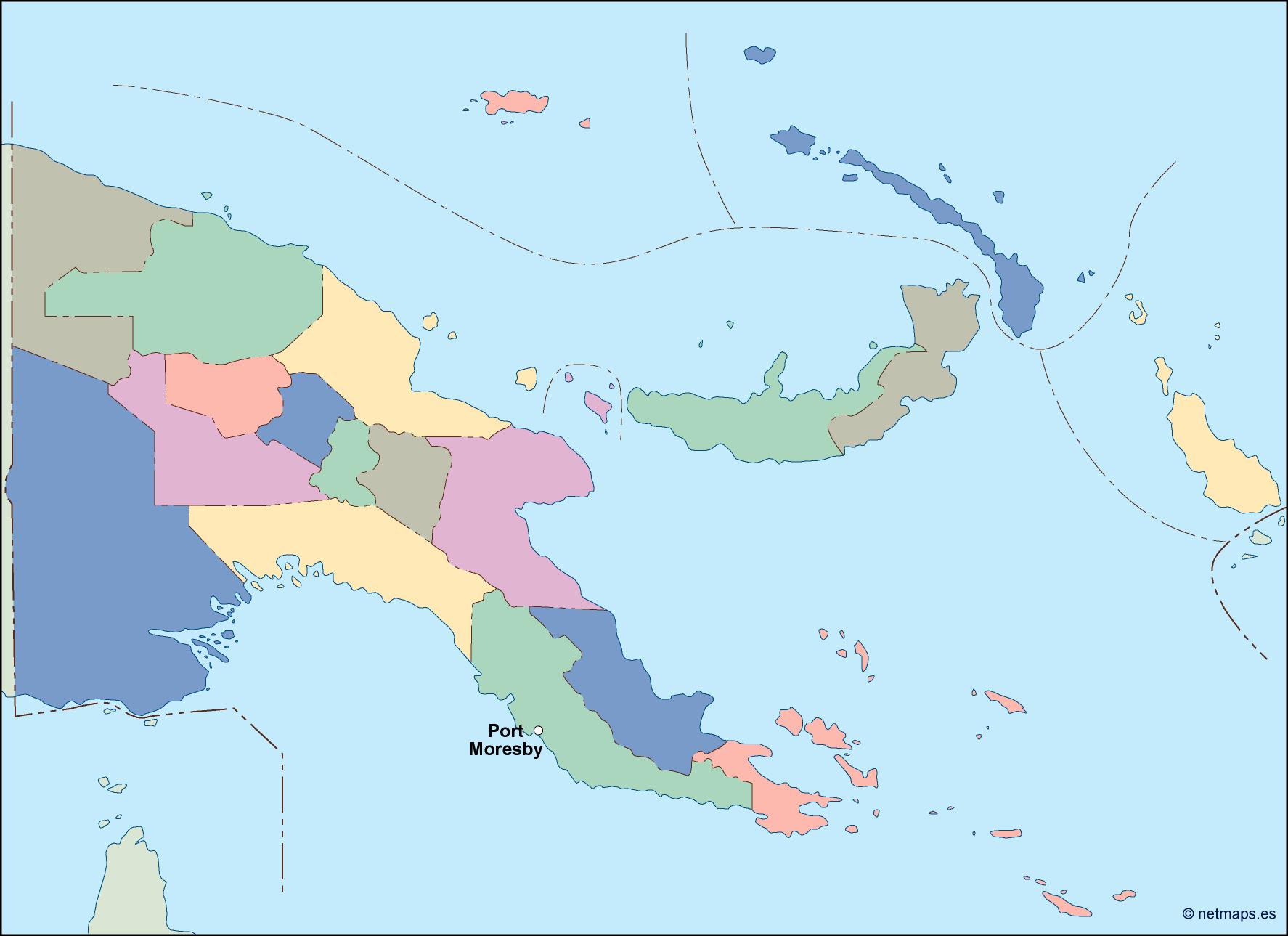 Papua new guinea eps map vector