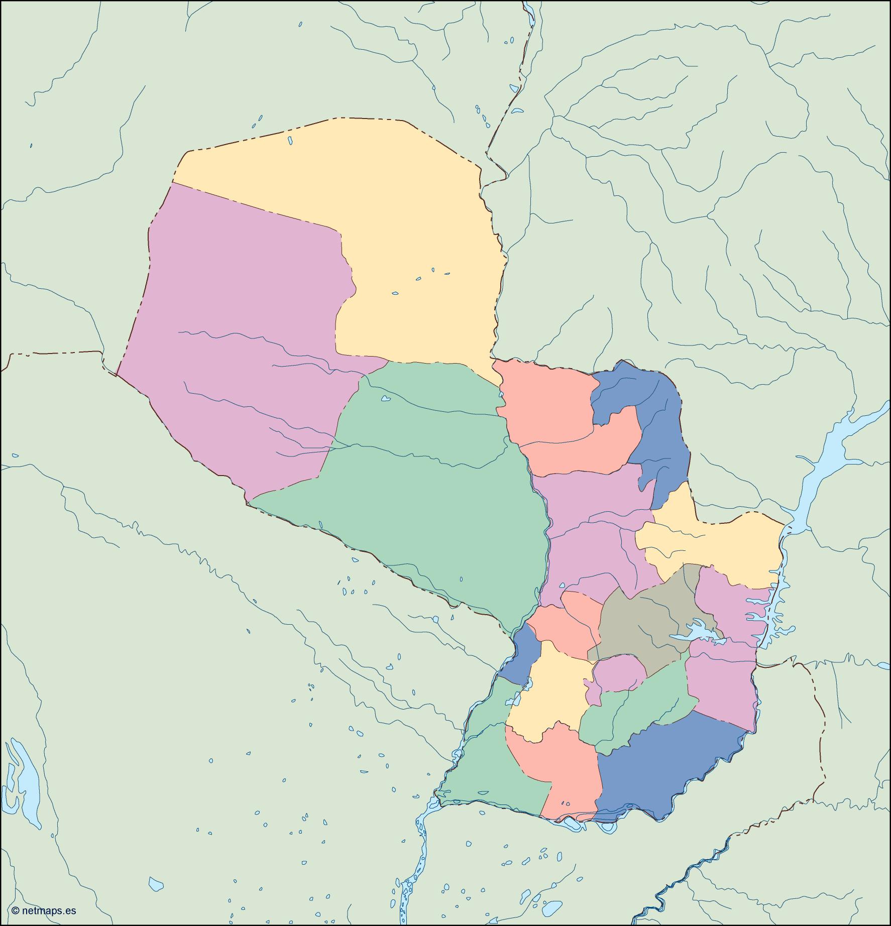 Paraguay blind eps map vector