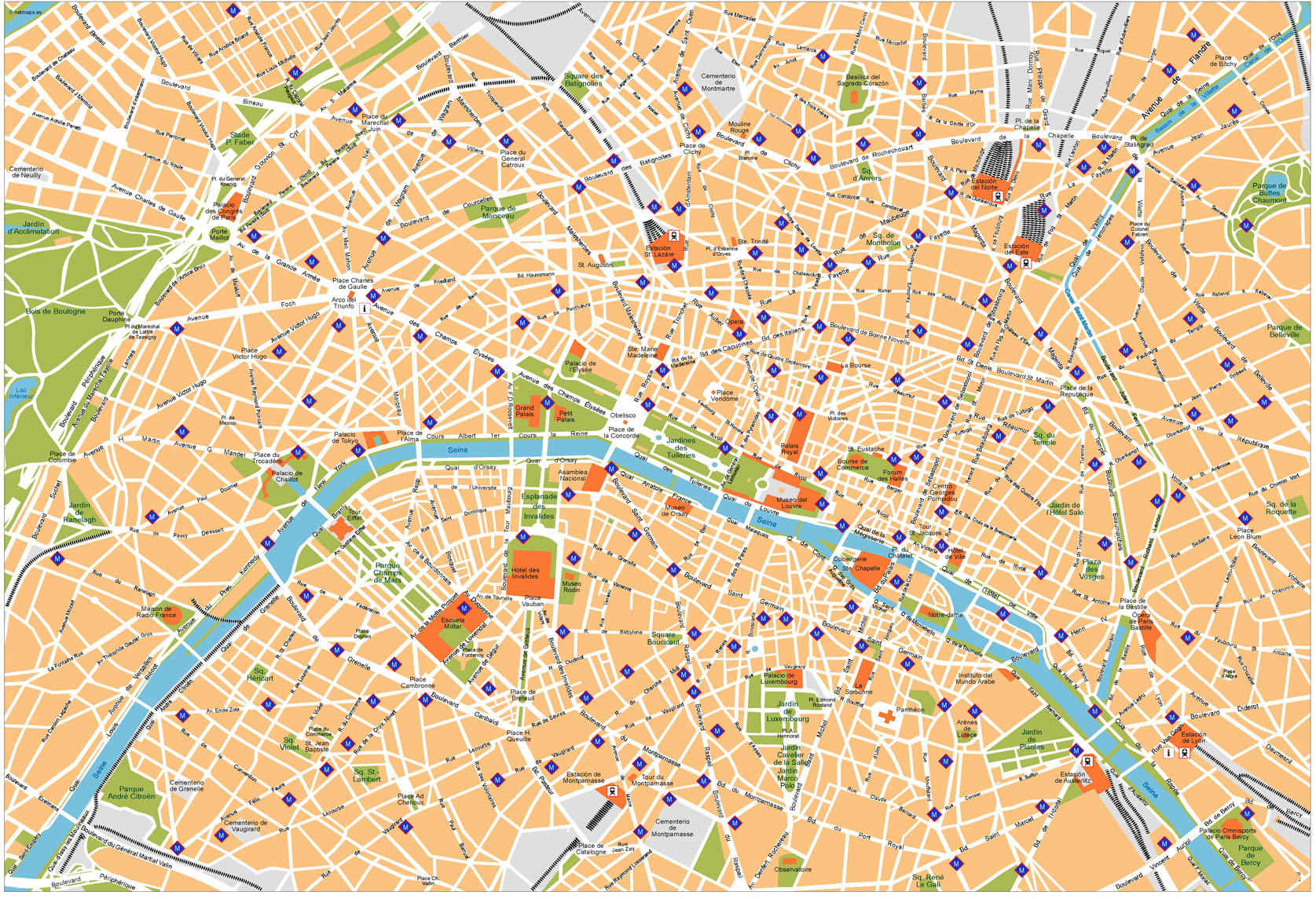 Paris Illustrator eps map vector
