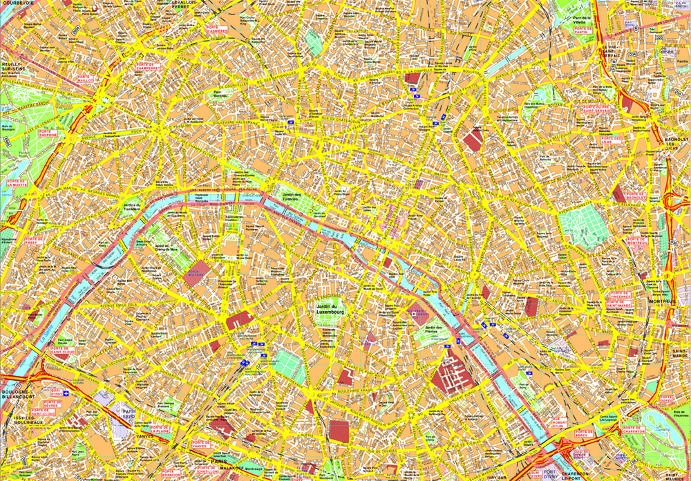 Paris eps map vector