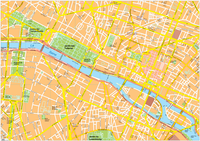 Paris Vector EPS map vector