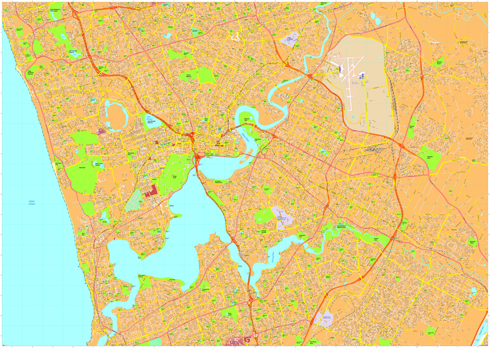 Perth eps map vectors
