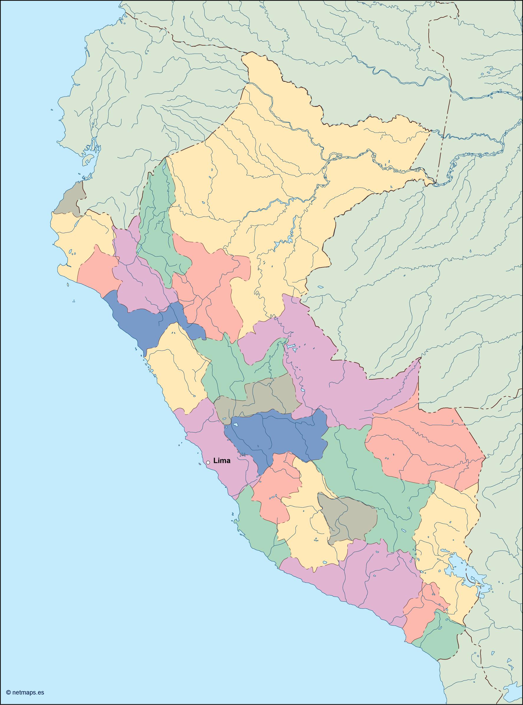 Peru eps map vector