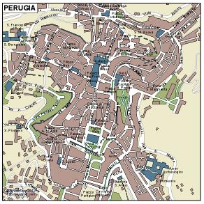 Perugia EPS map vector