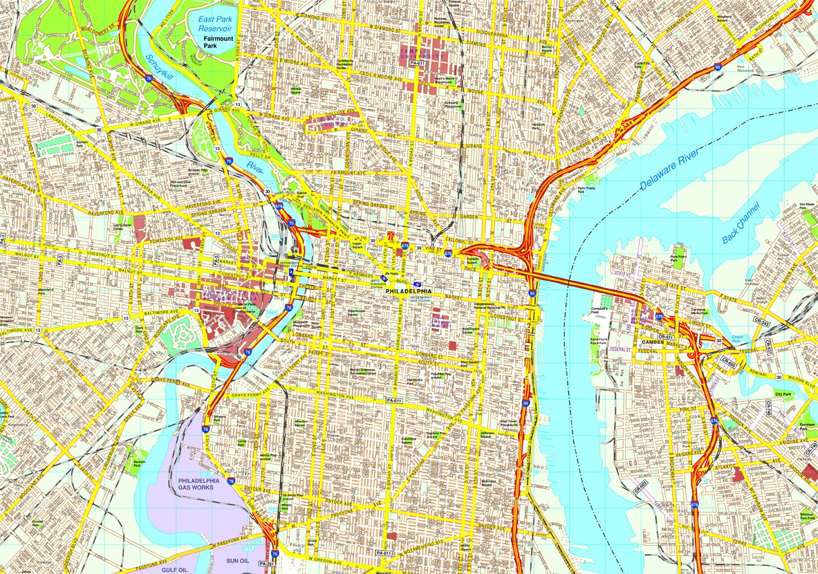 Philadelphia eps map vector
